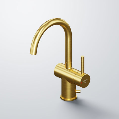 Brushed Gold Mit Ablaufgarnitur