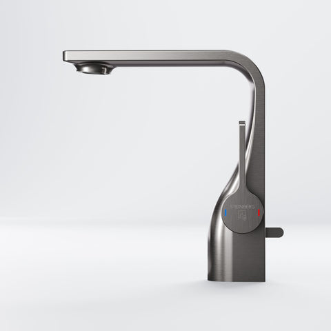 Brushed Gun Metal Mit Ablaufgarnitur