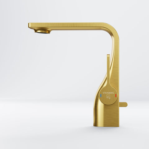 Brushed Gold Mit Ablaufgarnitur