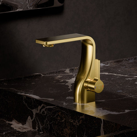 Brushed Gold Mit Ablaufgarnitur