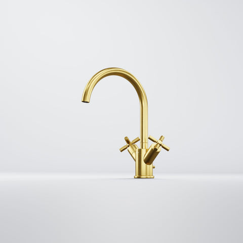 Brushed Gold Mit Ablaufgarnitur
