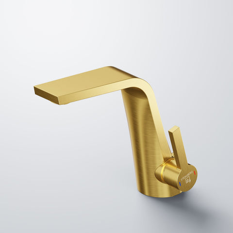 Brushed Gold Mit Ablaufgarnitur