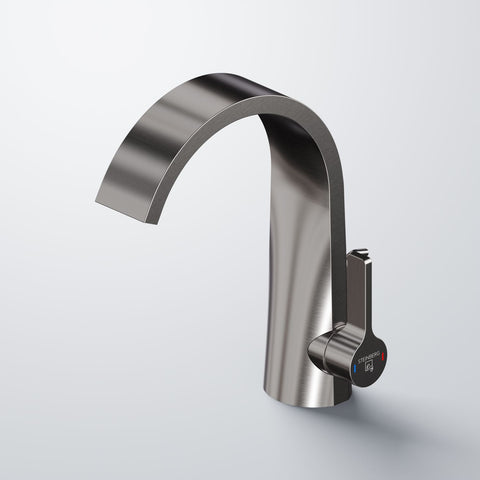 Brushed Gun Metal Mit Ablaufgarnitur