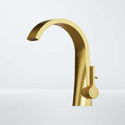 Brushed Gold Mit Ablaufgarnitur