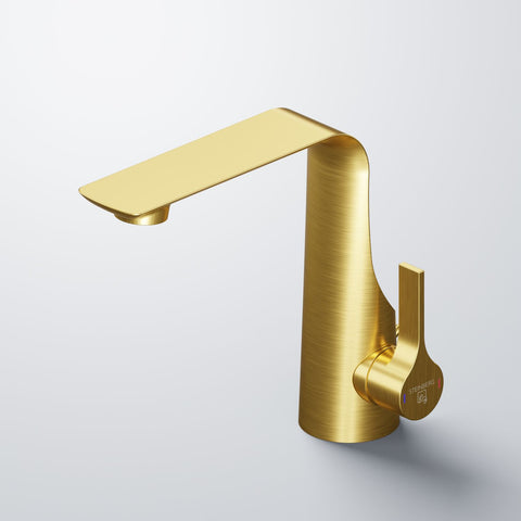Brushed Gold Mit Ablaufgarnitur