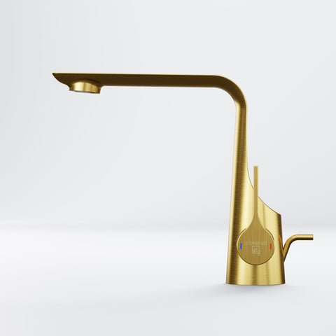 Brushed Gold Mit Ablaufgarnitur
