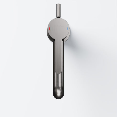 Brushed Gun Metal Mit Ablaufgarnitur