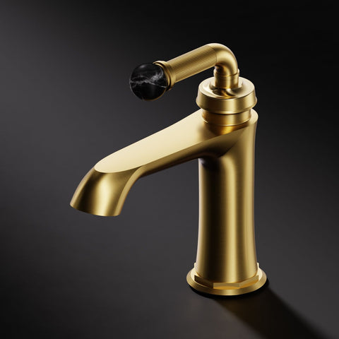 Brushed Gold / Nero Marquina Ohne Ablaufgarnitur