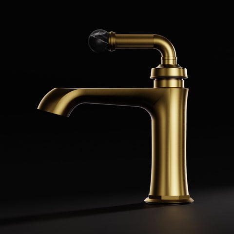 Brushed Gold / Nero Marquina Ohne Ablaufgarnitur
