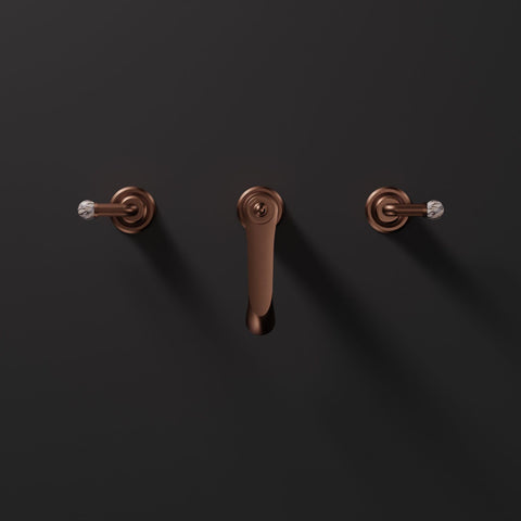 Brushed Copper / Calacatta Viola Mit Ablaufgarnitur