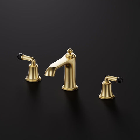 Brushed Gold / Nero Marquina Mit Ablaufgarnitur