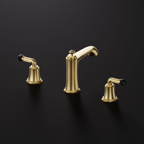 Brushed Gold / Nero Marquina Mit Ablaufgarnitur