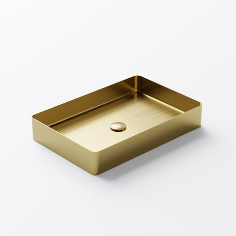 Brushed Gold Mit Ablaufgarnitur