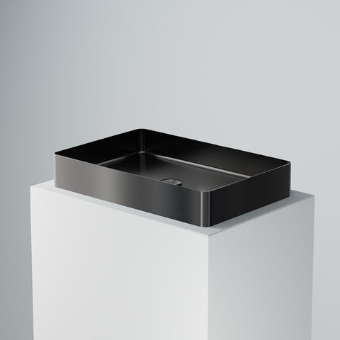 Brushed Gun Metal Mit Ablaufgarnitur