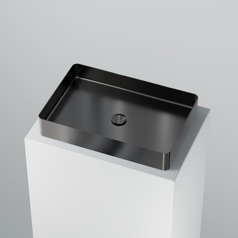 Brushed Gun Metal Mit Ablaufgarnitur