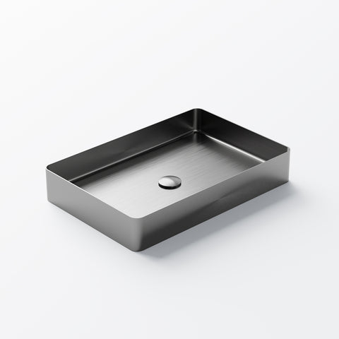 Brushed Gun Metal Mit Ablaufgarnitur