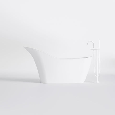 Matt White Mit Ablaufgarnitur