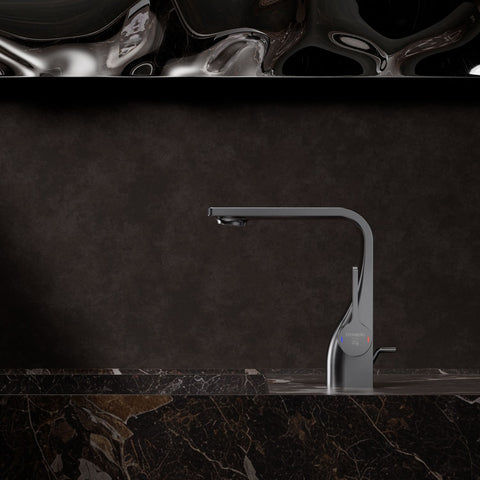 Brushed Gun Metal Mit Ablaufgarnitur
