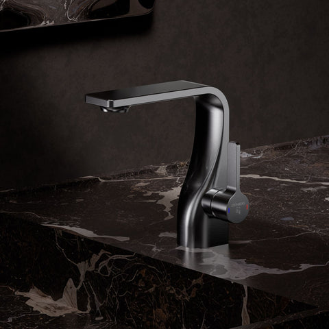 Brushed Gun Metal Mit Ablaufgarnitur