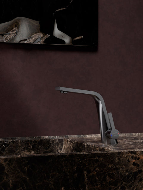 Brushed Gun Metal Mit Ablaufgarnitur