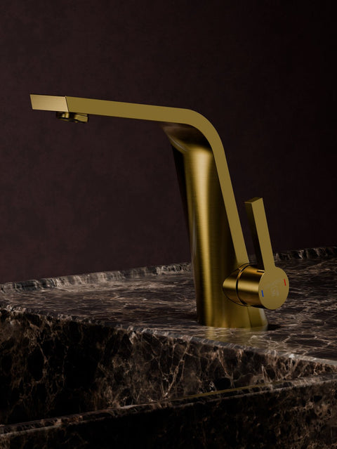 Brushed Gold Mit Ablaufgarnitur