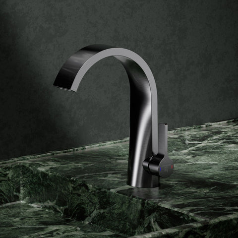Brushed Gun Metal Mit Ablaufgarnitur