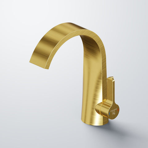 Brushed Gold Mit Ablaufgarnitur