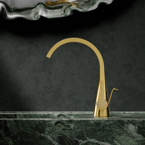 Brushed Gold Mit Ablaufgarnitur