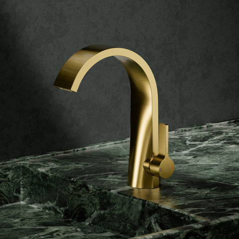 Brushed Gold Mit Ablaufgarnitur