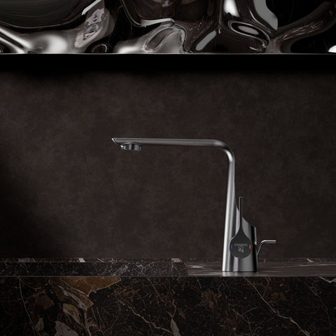 Brushed Gun Metal Mit Ablaufgarnitur