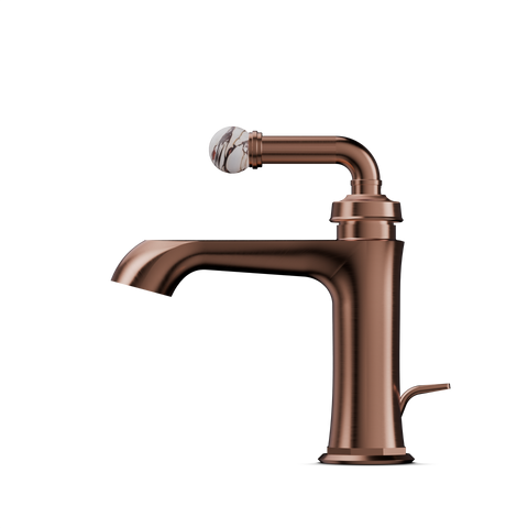 Brushed Copper / Calacatta Viola Mit Ablaufgarnitur