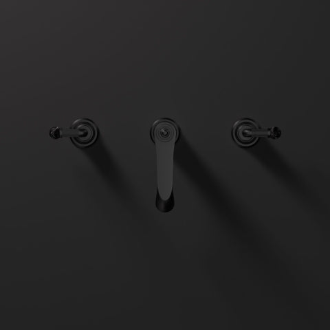 Matt Black / Nero Marquina Mit Ablaufgarnitur