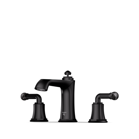 Matt Black / Nero Marquina Mit Ablaufgarnitur