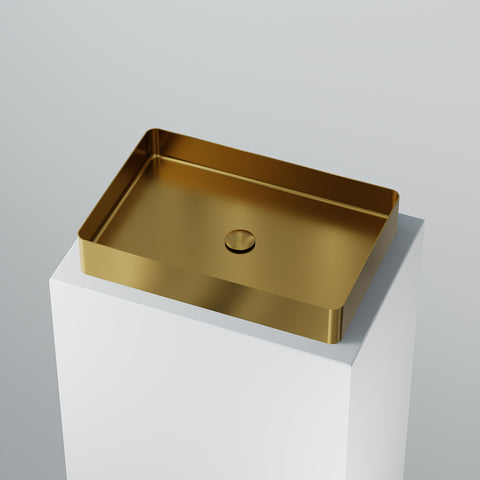 Brushed Gold Mit Ablaufgarnitur